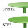 Стол пластиковый обеденный Step + Step Mini антрацит Ø605х400-765 мм