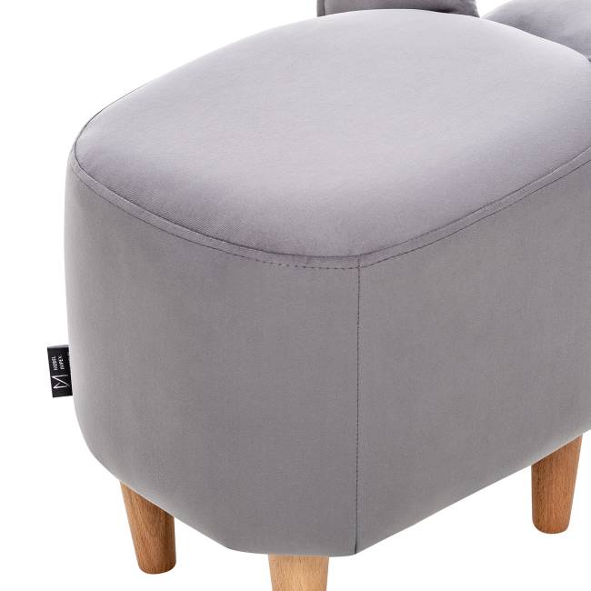 Пуф Leset Mouse COMBI V32 серый, компаньон V01 белый Бук