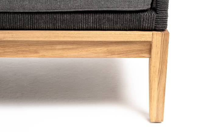 "Канны" диван 2-местный плетеный из роупа, основание дуб, роуп темно-серый круглый, ткань темно-серая 027 "Канны" диван 2-местный плетеный из роупа, основание дуб, роуп темно-серый круглый, ткань темно-серая 027