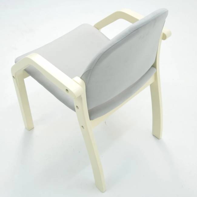 Стул-кресло Джуно 2.0 слоновая кость/серый