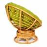 Кресло-качалка PAPASAN/ПАПАСАН w 23/01 B /с подушкой/ 115х78х104 см, Honey (мед), флок Олива, 23 Honey (мед)