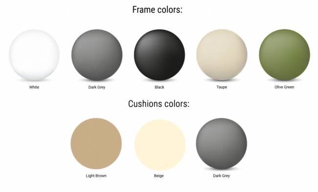 Диван пластиковый двухместный с подушками Portofino Lounge бежевый, темно-серый 1600х800х690 мм Диван пластиковый двухместный с подушками Portofino Lounge бежевый, темно-серый 1600х800х690 мм