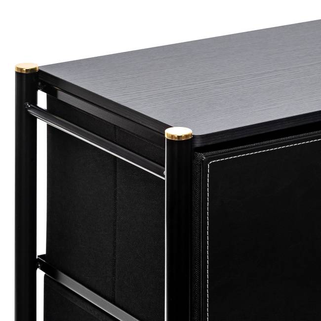 Комод Leset Хайди 2 ящика Чёрный Чёрный Комод Leset Хайди 2 ящика Чёрный Чёрный