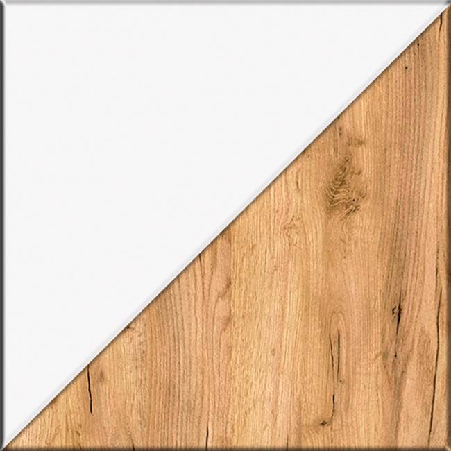 Шкаф для одежды и шкаф-пенал Октава цвет белый шагрень/дуб крафт золотой/зеркало Шкаф для одежды и шкаф-пенал Октава цвет белый шагрень/дуб крафт золотой/зеркало