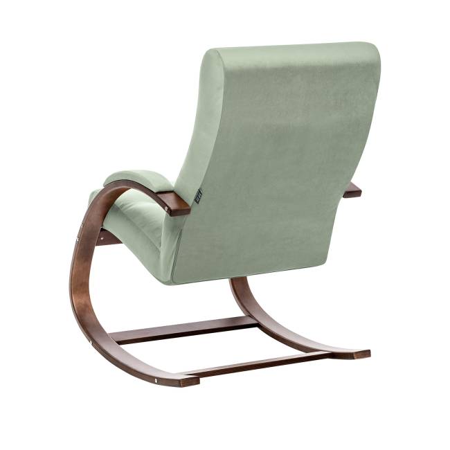 Кресло-качалка Leset Милано Орех текстура V14 бирюзовый