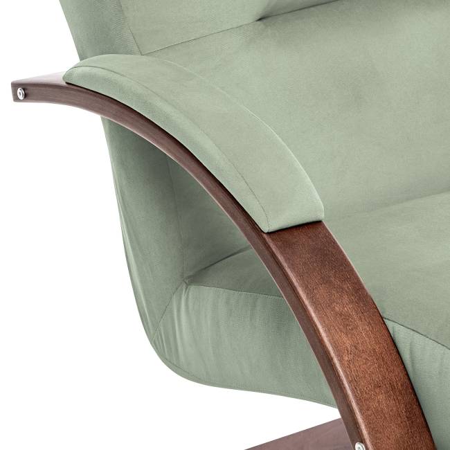 Кресло-качалка Leset Милано Орех текстура V14 бирюзовый