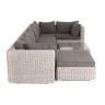 "Лунго" трансформирующаяся лаунж-зона из искусственного ротанга, цвет бежевый