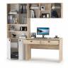 Компьютерный стол со шкафом и полкой со стеклом Бостон цвет дуб эндгрейн элегантный/фасады МДФ милк рикамо софт Компьютерный стол со шкафом и полкой со стеклом Бостон цвет дуб эндгрейн элегантный/фасады МДФ милк рикамо софт