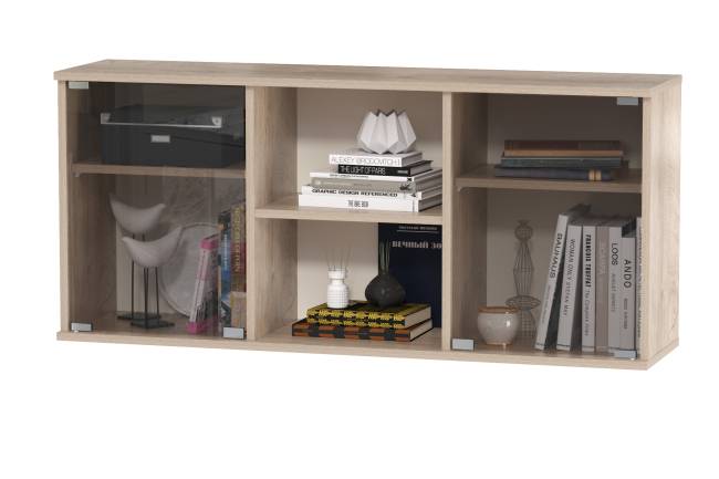Компьютерный стол со шкафом и полкой со стеклом Бостон цвет дуб эндгрейн элегантный/фасады МДФ милк рикамо софт Компьютерный стол со шкафом и полкой со стеклом Бостон цвет дуб эндгрейн элегантный/фасады МДФ милк рикамо софт