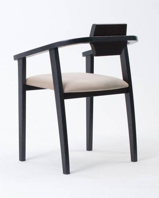 Стул-кресло Челси ПМ чёрный/бежевый