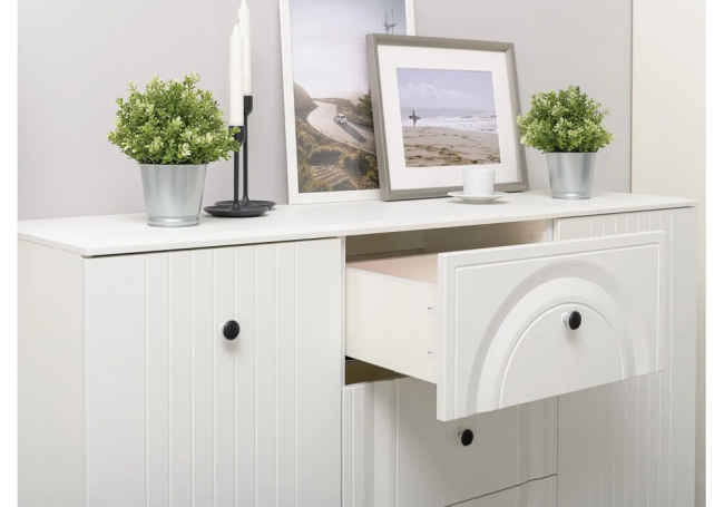 Комод Вестра 13.309 белый pe шагрень / белая шагрень