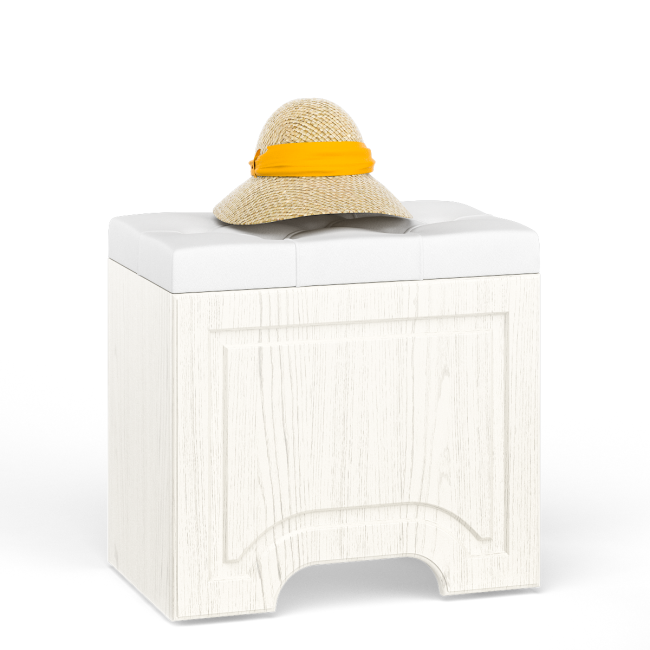 Стол туалетный с пуфом, с зеркалом и настольной полкой Ливерпуль цвет ясень ваниль/белый Стол туалетный с пуфом, с зеркалом и настольной полкой Ливерпуль цвет ясень ваниль/белый