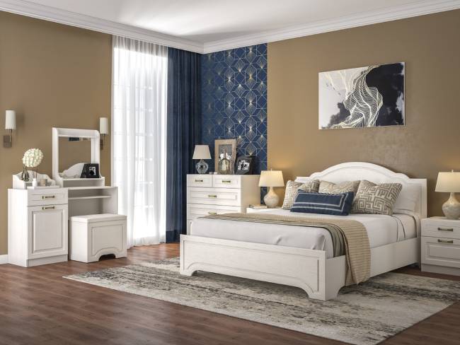 Стол туалетный с зеркалом и настольной полкой Ливерпуль цвет ясень ваниль/белый Стол туалетный с зеркалом и настольной полкой Ливерпуль цвет ясень ваниль/белый