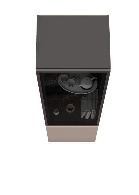 Шкаф-витрина Сидней 13.201 цвет антрацит/МДФ веллюто капучино