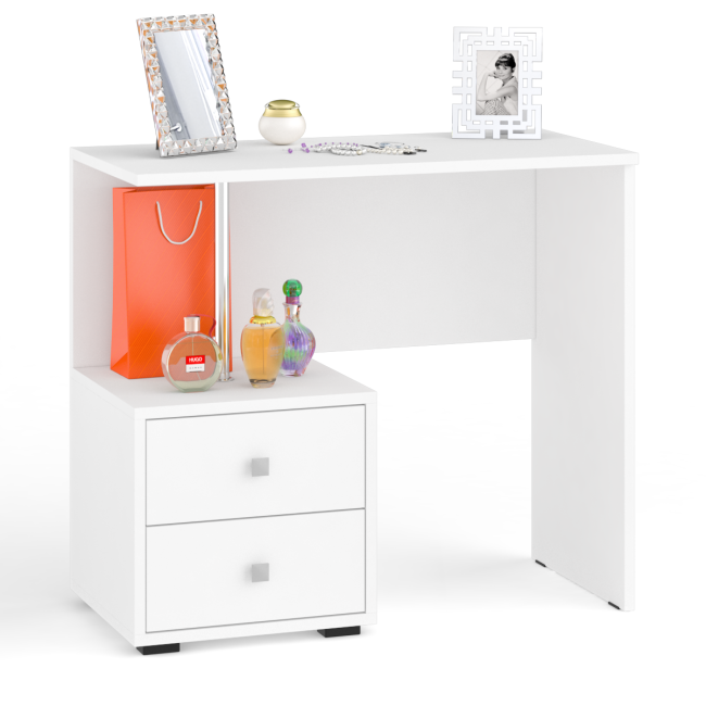 Стол косметический с зеркалом Камелия цвет белый Стол косметический с зеркалом Камелия цвет белый