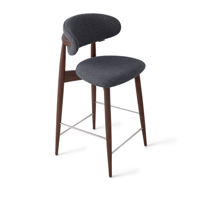 Стул Glory полубарный графит, опора бук коричневый