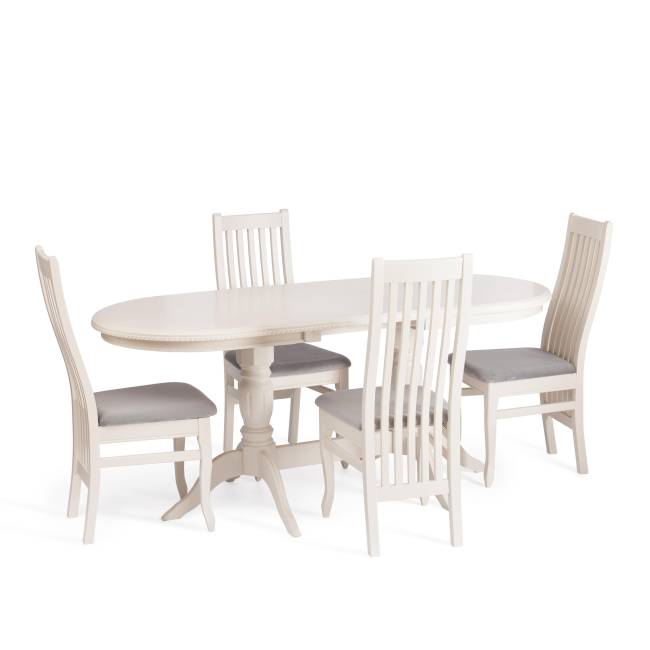 Стол COPPOLA бук, мдф, 140+40x80x77см, Ivory white Стол COPPOLA бук, мдф, 140+40x80x77см, Ivory white