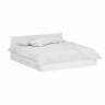 Двуспальная Кровать белая с ящиками 1800 с пеналом Стандарт цвет белый