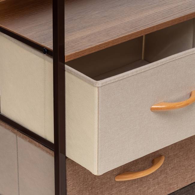 Комод Leset Локи 8 ящ. с полкой Коричневый Бежевый, светло-коричневый, темно-коричневый Комод Leset Локи 8 ящ. с полкой Коричневый Бежевый, светло-коричневый, темно-коричневый