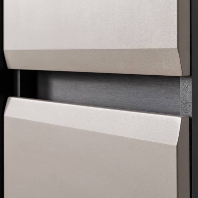 Два пенала с выдвижным ящиком Сидней цвет антрацит/МДФ веллюто капучино Два пенала с выдвижным ящиком Сидней цвет антрацит/МДФ веллюто капучино