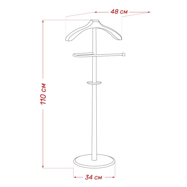 Вешалка напольная Leset Бостон Венге