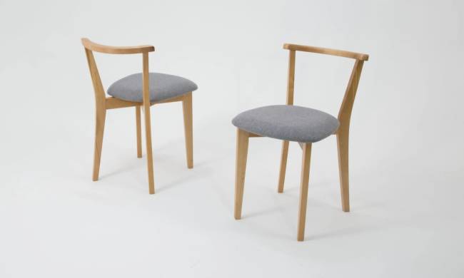 Стол Сканди М 100 натур со стульями Франк натур рогожка серый Стол Сканди М 100 натур со стульями Франк натур рогожка серый