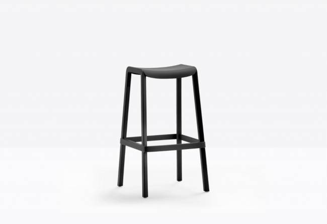 Табурет пластиковый барный Dome черный 440х420х760 мм