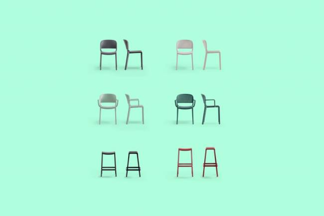 Табурет пластиковый барный Dome черный 440х420х760 мм