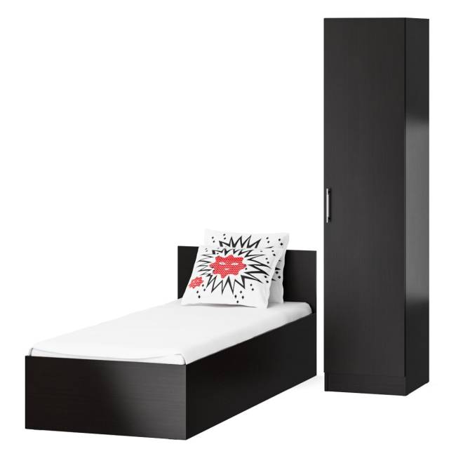 Кровать односпальная 800 с пеналом Стандарт цвет венге Кровать односпальная 800 с пеналом Стандарт цвет венге