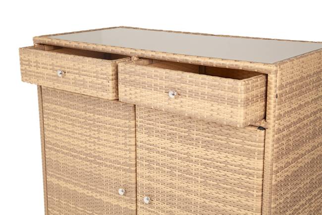 "Мальта" тумба плетеная из искусственного ротанга, цвет соломенный "Мальта" тумба плетеная из искусственного ротанга, цвет соломенный