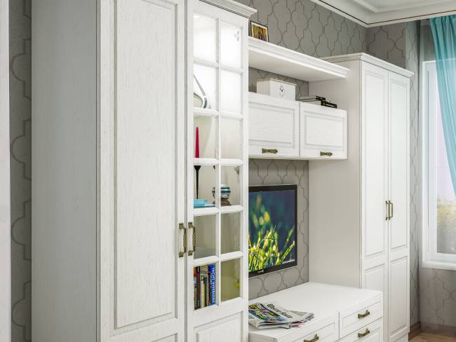 Ливерпуль Шкаф-пенал + карниз Ливерпуль Шкаф-пенал + карниз