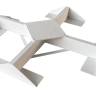 Зонт профессиональный четырехкупольный 6х6 м Alu Poker Starwhite белый, серо-коричневый 6000х6000 мм