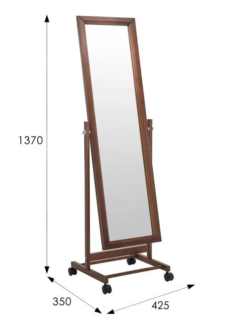 Зеркало напольное В 27Н средне-коричневый 137 см х 42,5 см