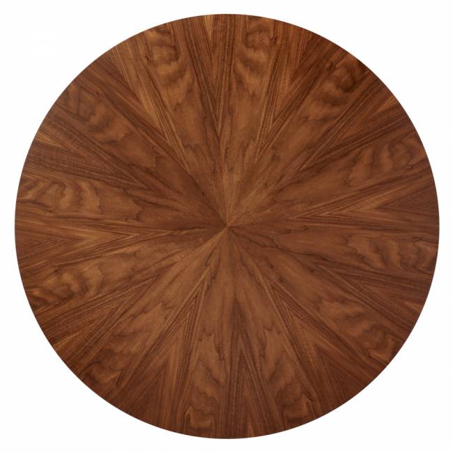 Стол Liverpool диам.110см, шпон орех лучевой набор, с золотистыми ножками Стол Liverpool диам.110см, шпон орех лучевой набор, с золотистыми ножками