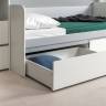 Мебель для детской комнаты с кроватью с ящиками Торонто № 23 цвет белый шагрень/стальной серый