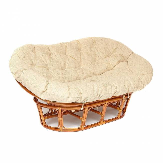Диван MAMASAN/МАМАСАН 23/02 W /с подушкой/ подушка 182х119 см, 169х102х80 см, Cognac (коньяк), ткань, Старт Cognac (коньяк)