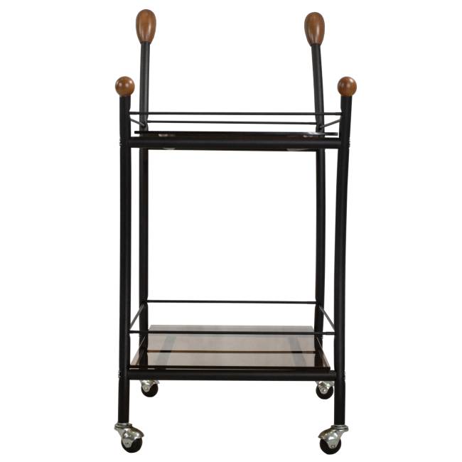 Стол сервировочный Поло чёрный/тонированное стекло