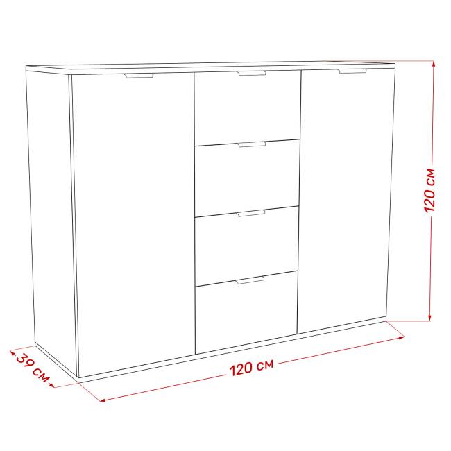 Комод Leset Нолан 4 Дуб сонома Комод Leset Нолан 4 Дуб сонома
