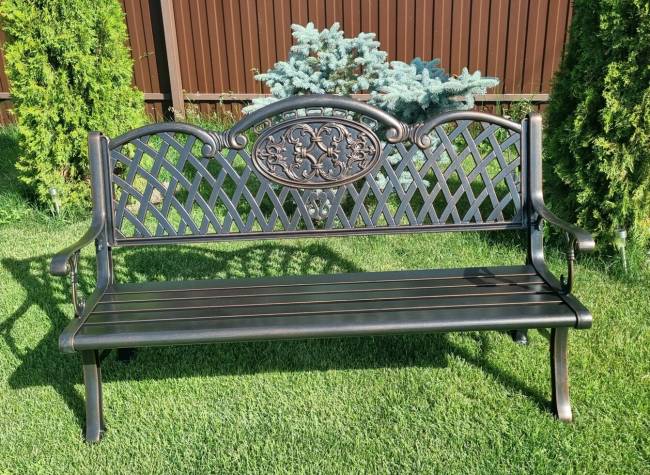 Скамья из литого алюминия для сада Ultimo