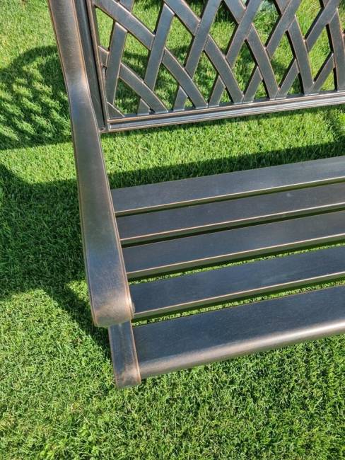 Скамья из литого алюминия для сада Ultimo