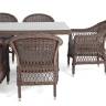 "Амароне" обеденная группа из искусственного ротанга на 6 персон, цвет коричневый