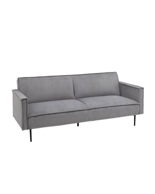 Диван прямой Кассель велюр рельефный светло-серый