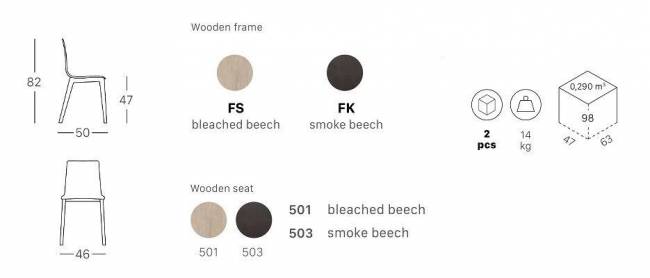 Стул деревянный Smilla венге 460х500х820 мм Стул деревянный Smilla венге 460х500х820 мм