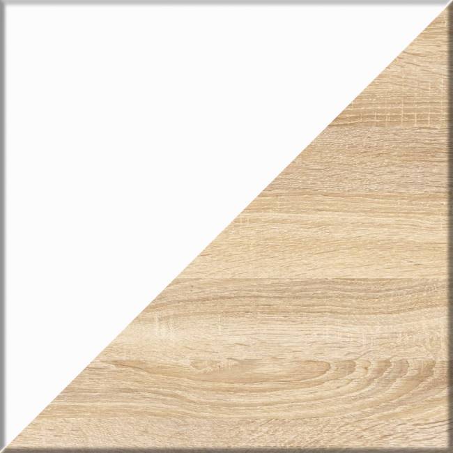 Узкий комод пять ящиков Мори МК700.5 цвет дуб сонома/белый