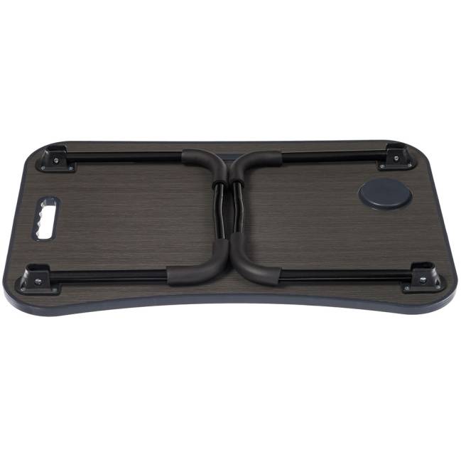 Стол складной с подстаканником «ЛАЙТ», 59,5x39,5x26,4см, мдф, металл, темн. дерево, чёрный Стол складной с подстаканником «ЛАЙТ», 59,5x39,5x26,4см, мдф, металл, темн. дерево, чёрный