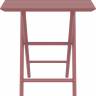 Стол пластиковый складной Helen Folding Table 60 марсала 600х600х740 мм