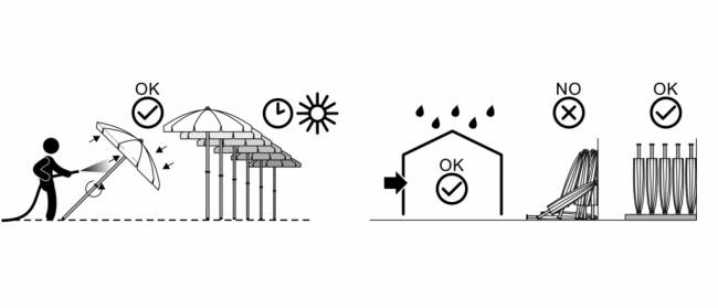 Зонт пляжный профессиональный с клапаном Cezanne тортора Ø2400 мм