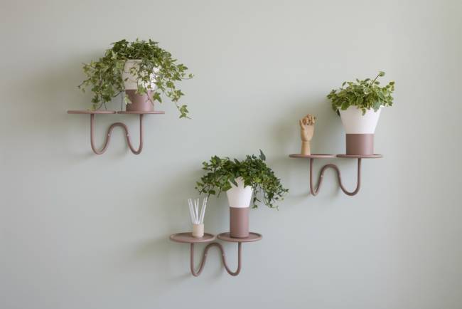 Ваза для цветов Mimosa лен, тортора Ø245х250 мм