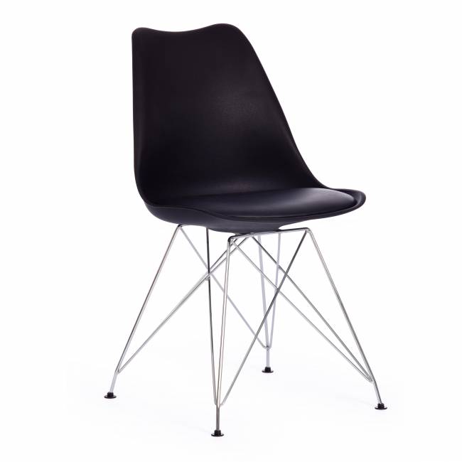 Стул TULIP IRON CHAIR (mod.EC-123) / 1 шт. в упаковке металл/пластик, 54,5*48*83,5см, черный черный металл/пластик