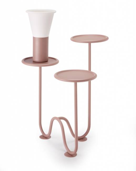 Ваза для цветов Mimosa лен, карамельный Ø195х310 мм